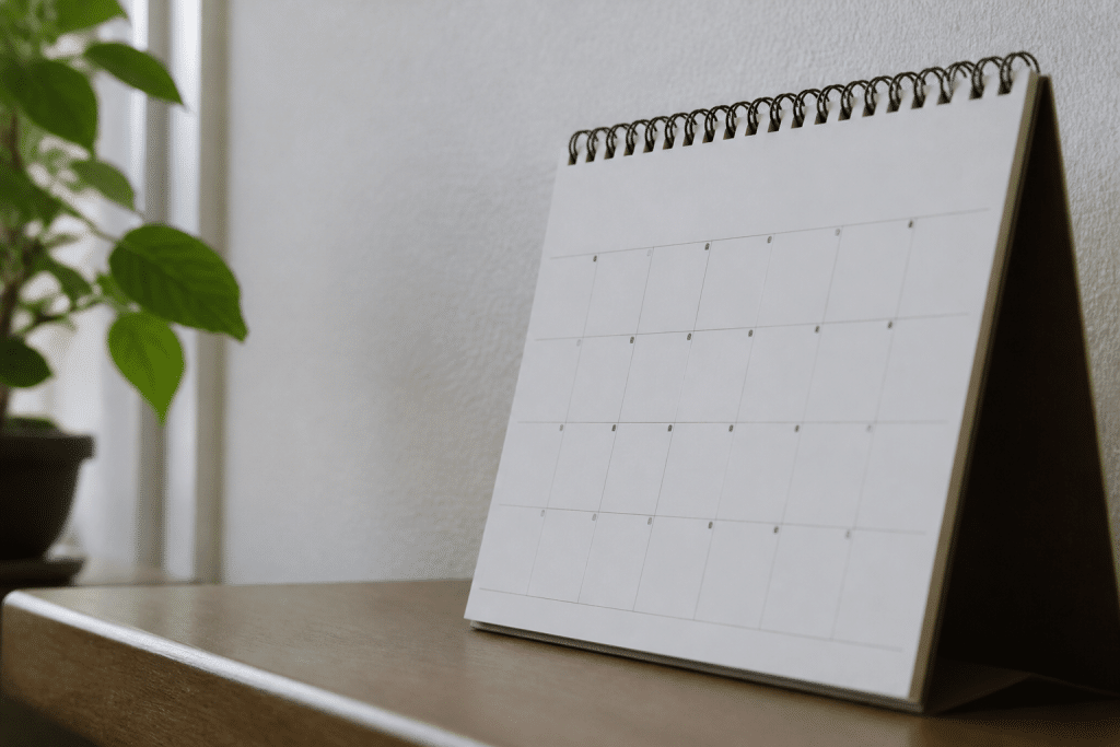 Calendrier affichant délais transfert bancaire plusieurs jours ouvrés