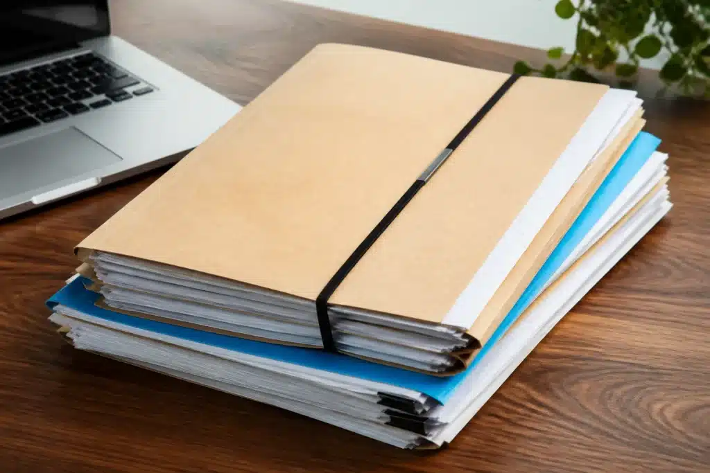 Dossier carriere professionnel avec documents validation trimestres