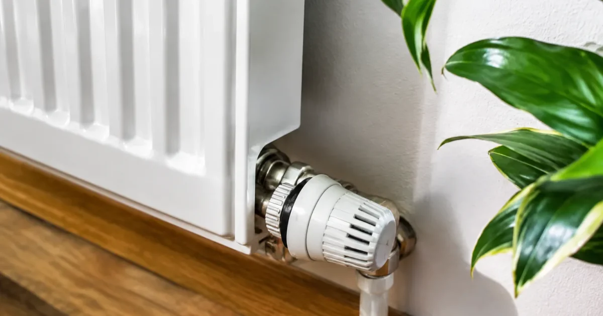 Main reglant robinet radiateur position basse