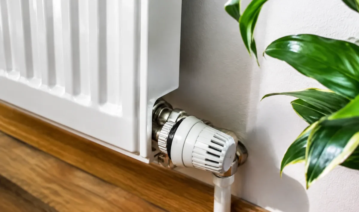 Main reglant robinet radiateur position basse