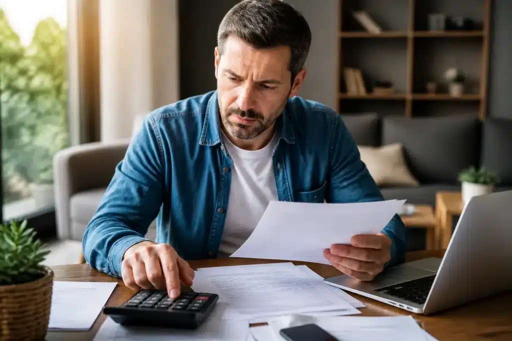 Déclaration d'impôts avec calcul de réduction fiscale visible