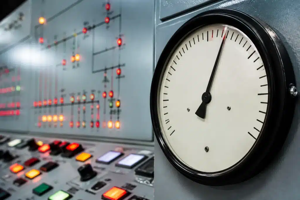 Tableau de controle reseau electrique avec cadran frequence 50Hz