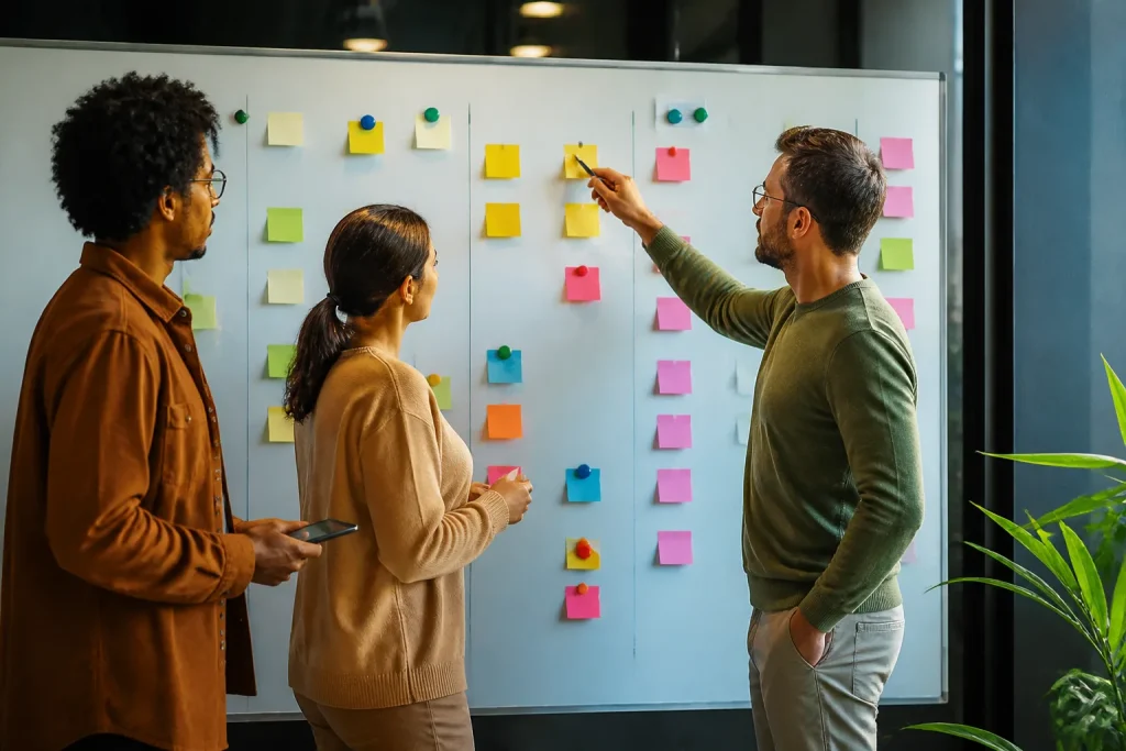 Tableau affichant taches, roles et dates limite